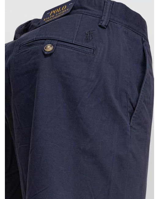 Polo Ralph Lauren Blue Stretch Chino Shorts Straight Cut Design for men