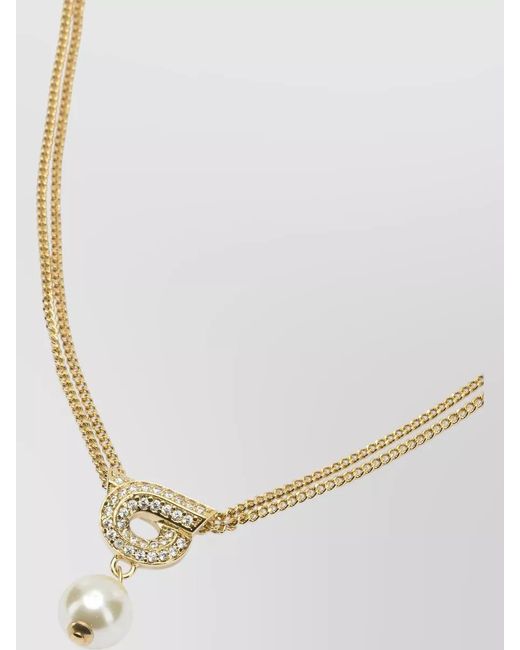Ferragamo White Pearl Necklace