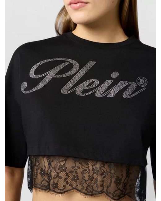 Philipp Plein Black Cotton T-Shirt