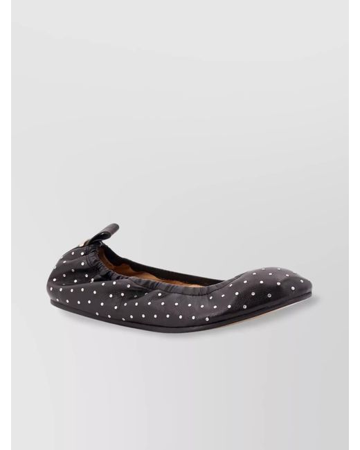 Isabel Marant Brown Leather Studded Ballerina Flats