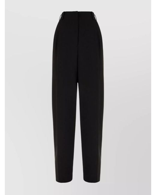 Givenchy Black Wool Straight-Leg Tailored Trousers