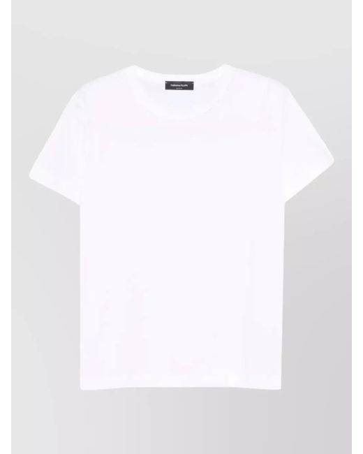 Fabiana Filippi White Jersey Short Sleeve Crew Neck Top