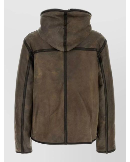 Our Legacy Brown Shearling Jacket for men