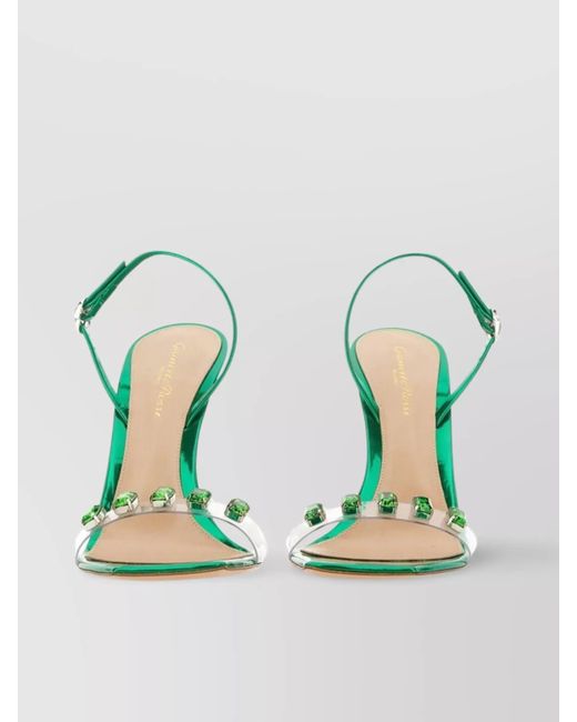 Gianvito Rossi Green Leather Sandals