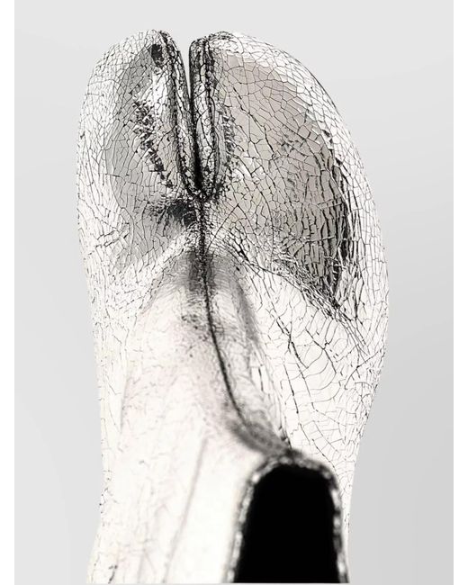 Maison Margiela White Leather Tabi Ankle Boots