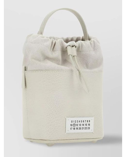 Maison Margiela Natural 5Ac Small Leather Bucket Bag