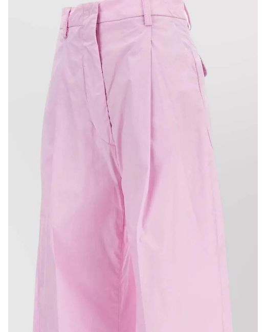 Thelatest Purple Billie Popeline High Waist Wide Trousers