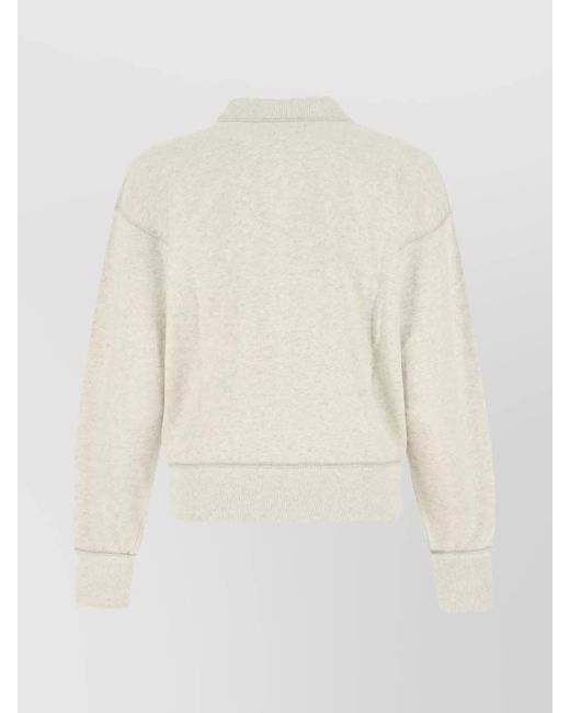Isabel Marant Natural Cotton Logo Sweatshirt