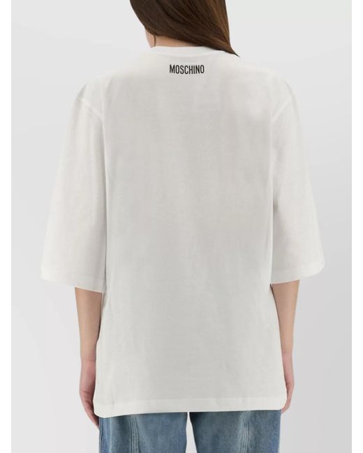 Moschino Gray Cotton Regular-Fit Jersey T-Shirt