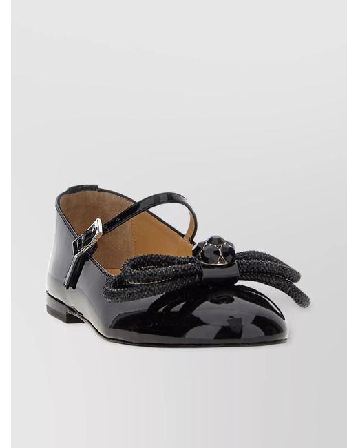 Mach & Mach Multicolor Double Bow Ballet Flats