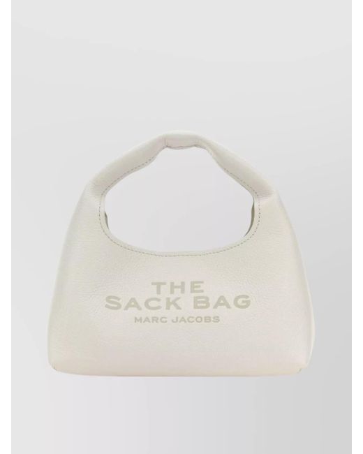 Marc Jacobs White The Mini Sack Leather Mini Bag