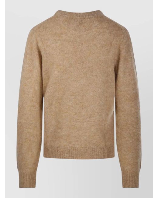 Ganni Multicolor Ribbed Jacquard Wool Sweater