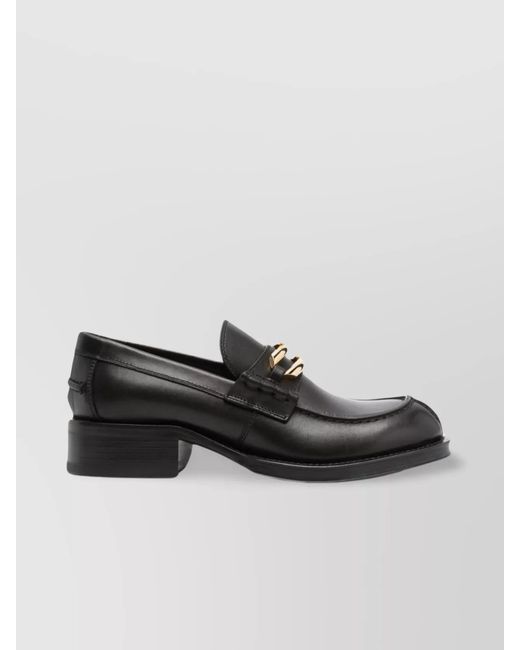 Lanvin Black Leather Loafers