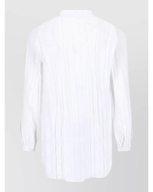 Seafarer White Long Sleeve Top Buttoned Cuffs Chain Detail