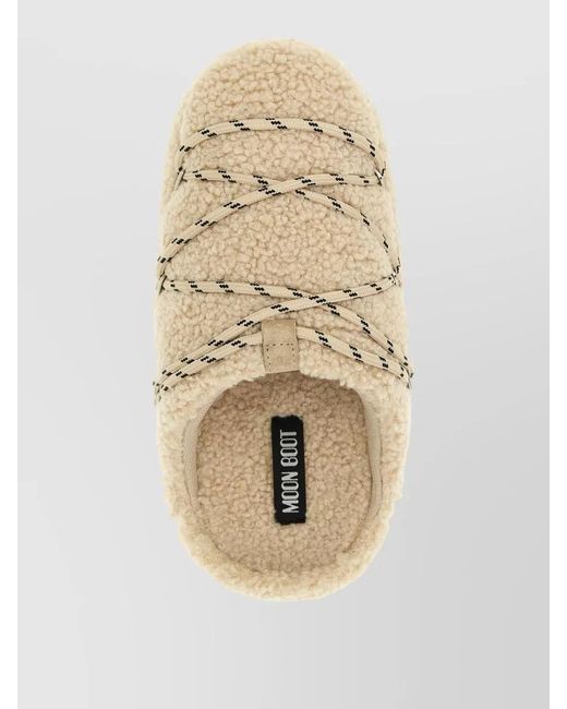 Moon Boot Natural Teddy Slippers