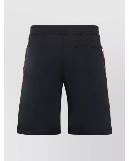 McQueen Blue Cotton Bermuda Shorts for men