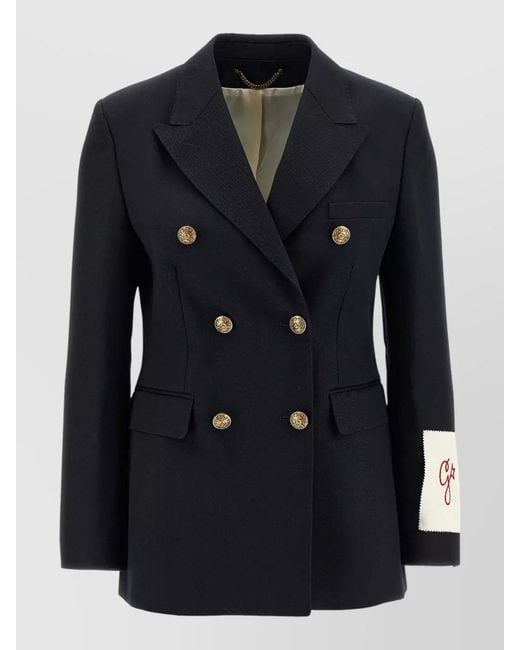 Golden Goose Deluxe Brand Blue Diva Double Breasted Blazer Jacket