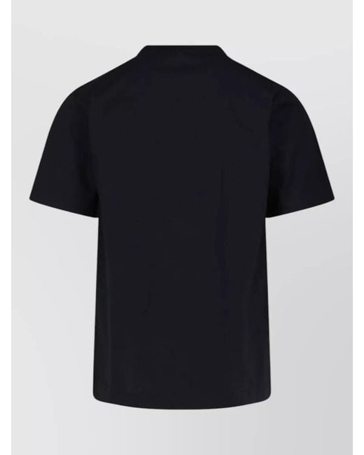 Burberry Black Crew Neck T-Shirt Short Sleeve Design for men