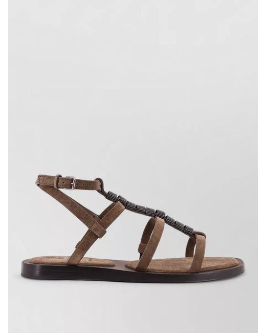 Brunello Cucinelli Multicolor Leather Sandals