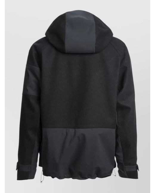 Parajumpers Black Wool-Blend Regular-Fit Hooded Ski Jacket for men