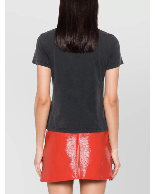 Courreges Black Cotton Regular-Fit Logo T-Shirt