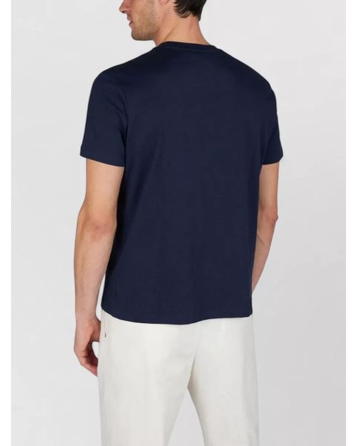 Paul & Shark Blue Logo Cotton Jersey Crew Neck T Shirt for men