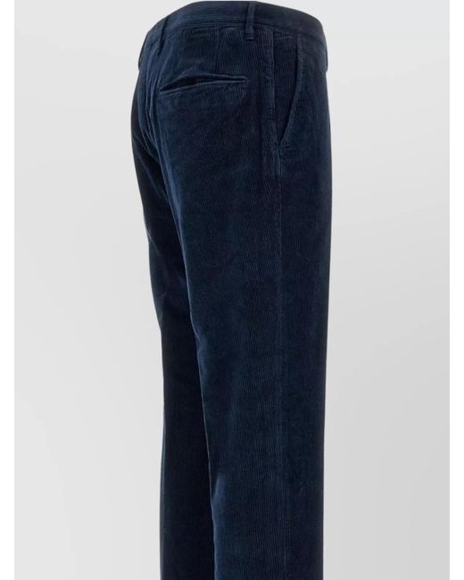 Incotex Blue Straight-Leg Trousers for men