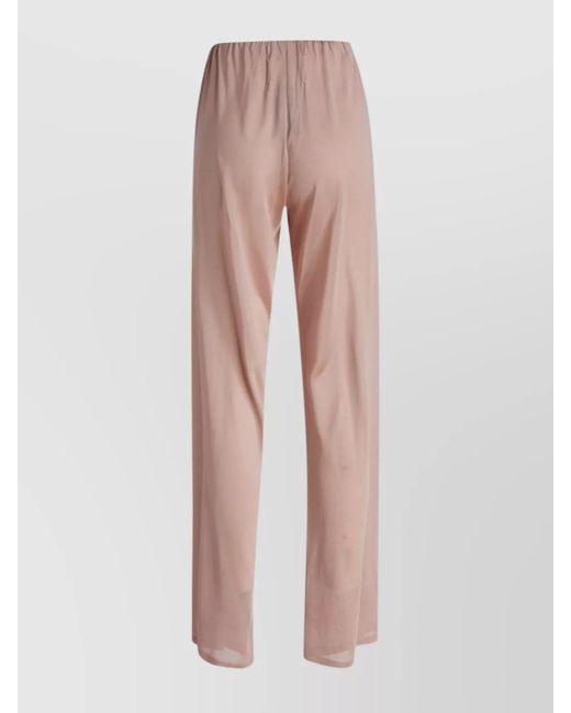Maison Margiela Pink Wide-Leg Viscose Jersey Trousers
