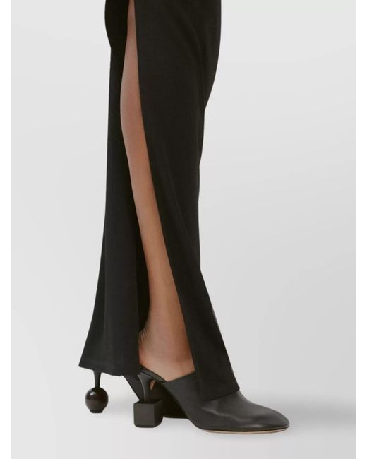 Jacquemus Black Leather High-Heel Mules