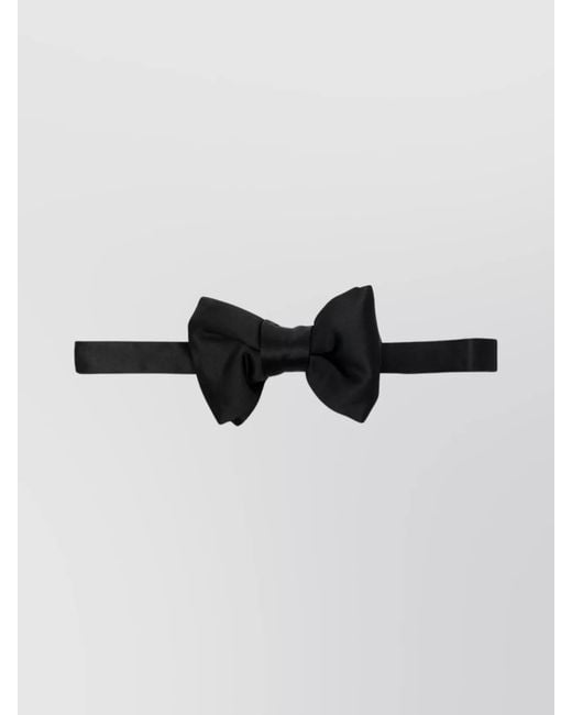Tom Ford Black Silk Satin Bow Tie Wrap Design for men