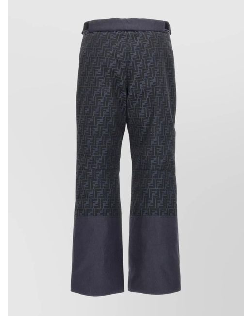 Fendi Blue Wide-Leg Ski Trousers for men