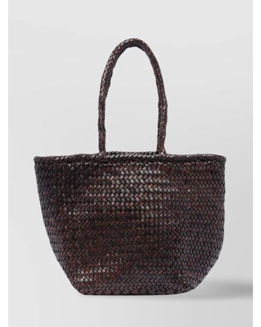 Dragon Diffusion Black Tote Bag Handwoven Dual Straps