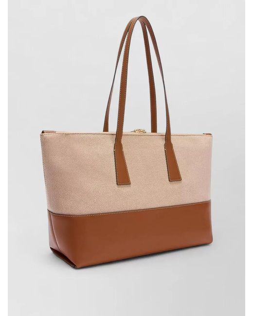 Furla Natural Olivia Large Tote Bag Dual Handles