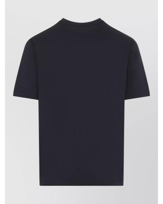 Kiton Blue Cotton Regular-Fit Crew-Neck Short-Sleeve T-Shirt for men
