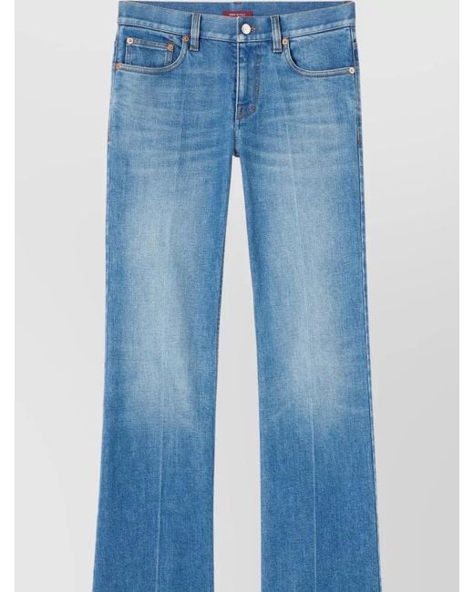 Gucci Blue Flared Denim Trousers