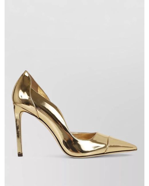 Jimmy Choo Metallic Leather Pointed-Toe Stiletto Pumps