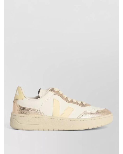 Veja Natural Leather Low-Top Sneakers