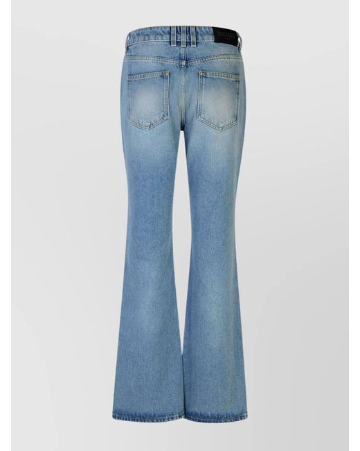 Balmain Blue Denim Flared Jeans