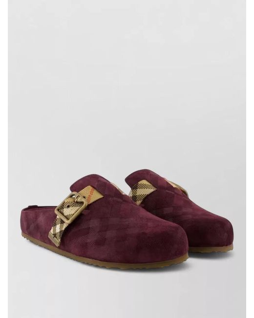 Burberry Brown Leather Mules