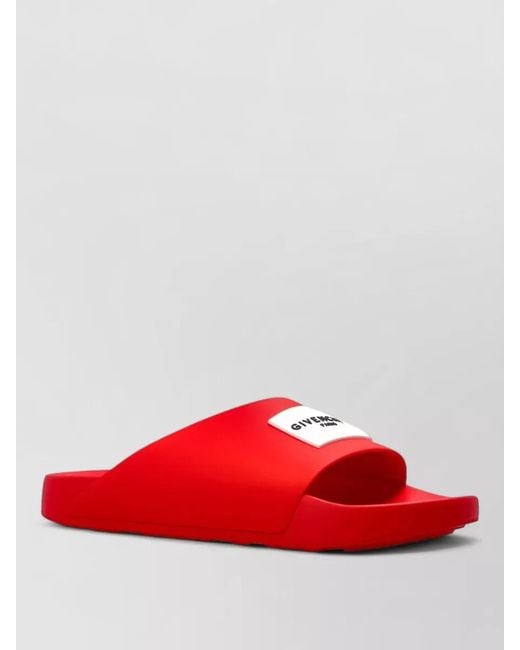 Givenchy Red Slide Sandals for men