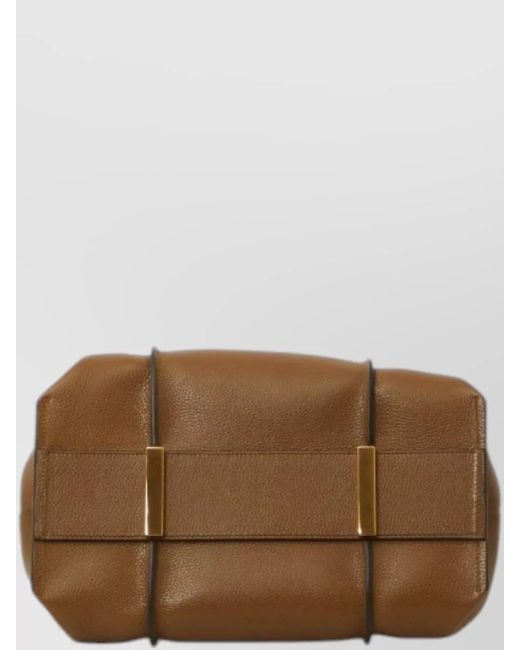 Tod's Brown Small T Bucket Leather Tote Bag