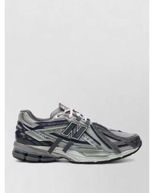 New Balance Gray Mesh Upper Sneakers Rubber Outsole Design for men