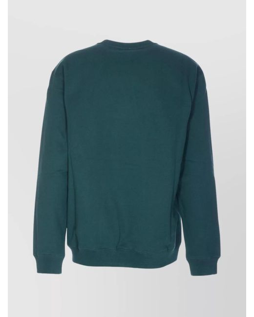 Gucci Green Cotton Logo-Embossed Crew-Neck Sweatshirt for men