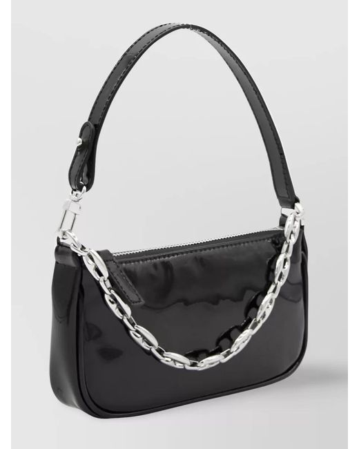 By Far Black Rachel Mini Leather Shoulder Bag
