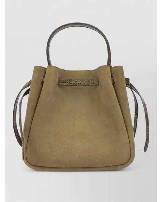 Tory Burch Natural Romy Suede Bucket Bag