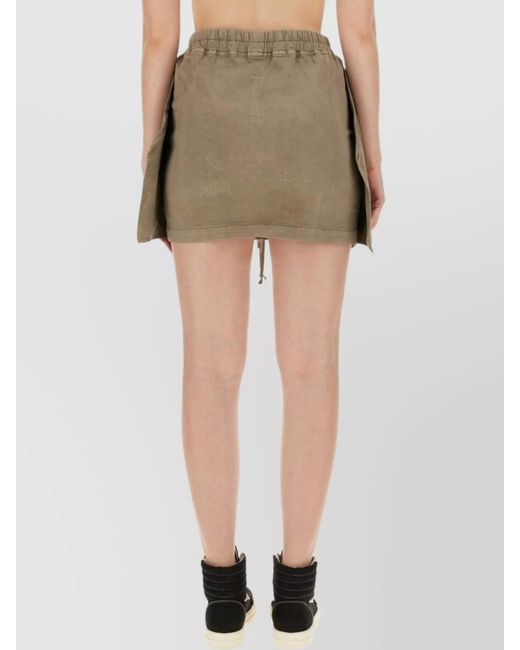 Rick Owens Black Mini Fitted Skirt
