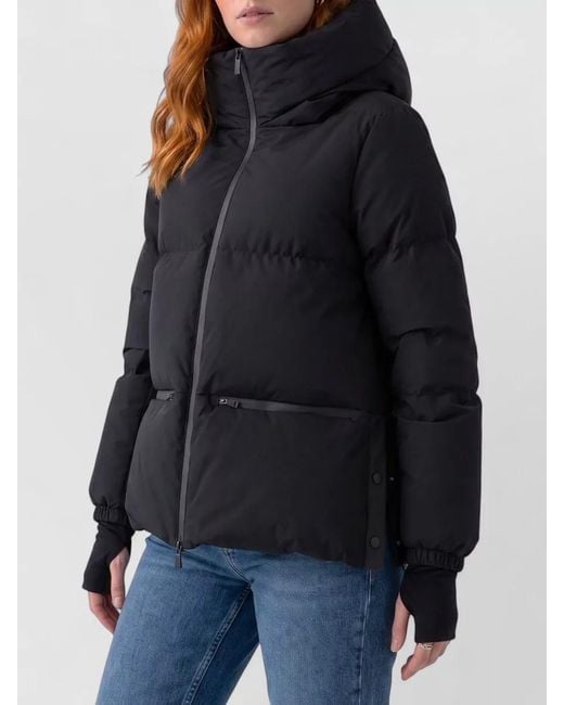 Herno Black Windproof Down Jacket Two Layer Design