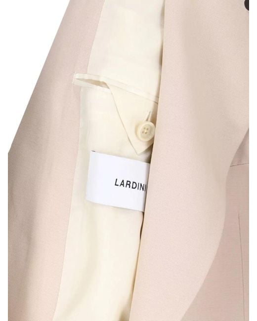 Lardini Natural Single Breasted Blazer Notch Lapel Style for men