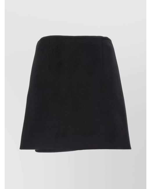 Ermanno Scervino Black Virgin Wool Mini Skirt