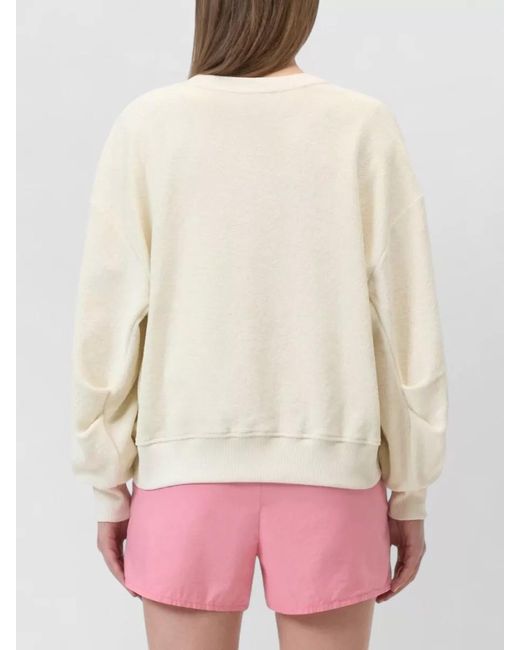 Closed Natural Textured Cotton Crew Neck Relaxed Sweatshirt
